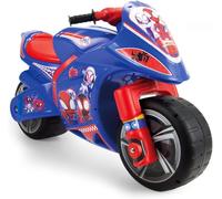 Moto Cavalcabile per Bambini 4-7 anni a Spinta Marvel Spidey 99x39x61 cm fino a 50 kg con Maniglia di Trasporto Blu