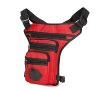 Moto Ciclismo Marsupio,Marsupio Da Gamba Marsupio da uomo for sport all'aria aperta ciclismo alpinismo borsa da gamba borsa a tracolla borsa da pesca marsupio multifunzionale in nylon (Color : Red)