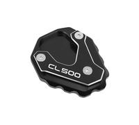 Moto CL500 CL300 Cavalletto Piastra Di Estensione Piede Cavalletto Laterale Ingranditore Pad Per Ho&N&Da CL 300 500 SCL500 SCL300 2021-2024 2023(Black-logo 1)