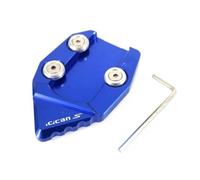 Moto CNC Cavalletto Piede Laterale Estensione Pad Piastra Di Supporto Ingrandire Misura Per VN650 VN 650 2015-2018(Blue)