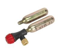 Moto CO2 Emergenza Gonfiatore Pneumatico Kit - Sealey MS087 Nuovo