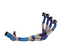 Moto Completo Del Di Scarico Modificato Fuga In Acciaio Inox 50.8mm Tubo Anteriore Slip On Per Kawasaki Per Ninja 900 Per Z900 2017-2022 tubo di scarico silenziatore(Blu)