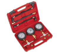 Moto Compressione & Carburante Manometro Set 3pc - Sealey MS100 Nuovo