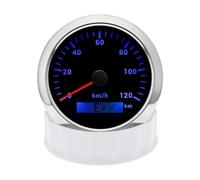 Moto Contachilometri 30/60/80/120/200 km/h 7 colori retroilluminato 85 mm tachimetro calibro con antenna moto barca auto camion misuratore