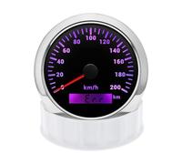 Moto Contachilometri 30/60/80/120/200 km/h 7 colori retroilluminato 85 mm tachimetro calibro con antenna moto barca auto camion misuratore