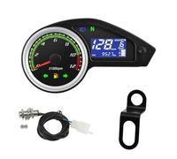 Moto Contachilometri Tachimetro digitale universale per moto con contagiri da 12000 giri/min, contachilometri, carburante per GY200, per tutte le 12 V