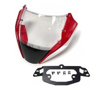 Moto Cupolino Parabrezza Per DUCATI Per Monster 797 821 1200S Per Monster797 Per Stnipe 2023-2017 Deflettori Cupolino Cupolino Cupolino Anteriore Deflettore Per Moto(Red White)