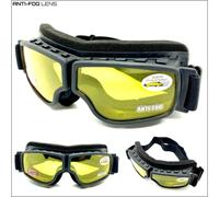 Moto da Imbottito Sicurezza Protettivo Occhiali Antinebbia Lenti Fit Sopra Elmo