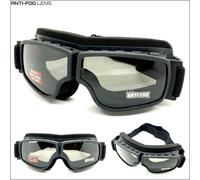 Moto da Moto Imbottito Sicurezza Protettivo Occhiali Antinebbia Lenti Fit Sopra