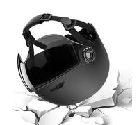 moto da uomo - semifacciale aperto con visiera parasole e fibbia a sgancio rapido | Copricapo protettivo durevole per ciclisti adulti, pendolarismo in scooter, motociclismo, famiglia e ami