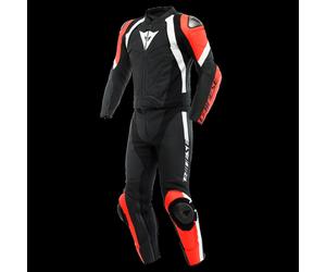 Moto Dainese Avro 4 Tuta IN Pelle 2tlg. Uomo (Nero/Rosso/Bianco) TG:50