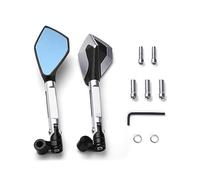 Moto Di Alluminio Di CNC Metallico Vista Posteriore Specchi Retrovisori Specchio Laterale Anti-Vertigine Per Hornet 900 600 250 CB600F CB 600F(Argento)