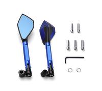 Moto Di Alluminio Di CNC Metallico Vista Posteriore Specchi Retrovisori Specchio Laterale Anti-Vertigine Per Hornet 900 600 250 CB600F CB 600F(Blue)