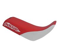 Moto Discovery Coprisella compatibile con Honda XR600R 1992-1998 rosso/bianco con cuciture rosse e logo bianco