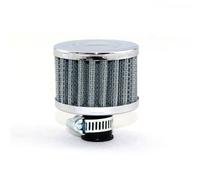 Moto Elemento Aspirazione Filtro Aria Universale Per Auto Da 12 Mm A 25 Mm Per Aspirazione Aria Fredda Per Moto, Copertura Di Sfiato Del Basamento Ad Alto Flusso(12MM-SILVER)