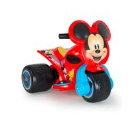 INJUSA - Moto Samurai Mickey Mouse, per Bambini da 1 a 3 anni, Moto Elettrica per Bambini a Batteria 6V, con Acceleratore a Pedale e 3 Ruote in Plastica, Velocità Massima 3 Km/h, Colore Rosso