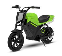Moto Elettrica Bambini 8-10 Anni | Moto Elettrica con Motore 250/350W, 3 Velocità 8/13/16 km/h, Autonomia 15 km, Pneumatici 12,5", Suoni Reali e Effetto Nebbia (Green)