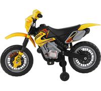 HOMCOM Moto Cross Elettrica per Bambini con Rotelle Giallo Aosom