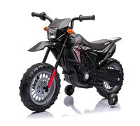 Moto Elettrica per bambini 12V Super Cross Honda CRF250L con licenza ufficiale Moto da Cross con Rotelle Luci e Suoni integrati (Nero)