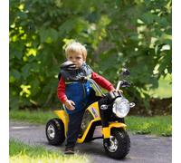 Moto Elettrica per Bambini a 3 Ruote con Luci e Suoni, Batteria Ricaricabile 6V, Velocità 2 km/h, per Bimbi da 18-36 Mesi, 72x57x56cm Description:Prepara i più piccoli a vivere grandi avventure con la