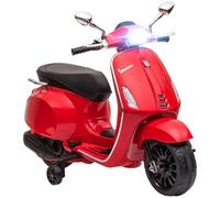 Moto elettrica per bambini AIYAPLAY, moto per bambini da 6V con MP3, USB, radio FM, fari LED, veicolo per bambini con ruote di allenamento, 3 km/h, per bambini da 3 a 6 anni, rosso