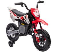 Moto Elettrica per Bambini con Rotelle e Indicatore di Carica Rosso
