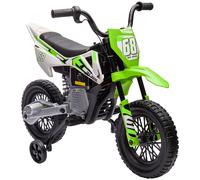 Moto Elettrica per Bambini con Rotelle e Indicatore di Carica Verde