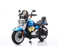 Moto Elettrica per Bambini Cruiser Acceleratore a Manubrio 12V 7Ah Blu Metallizzato