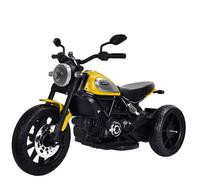 Moto elettrica per bambini Ducati Scrambler gialla Motocicletta bimbo luci suoni