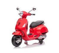 Moto Elettrica per Bambini Licenza Piaggio Vespa GTS Super con Batteria 12V e Luci LED Rosso