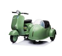 Moto Elettrica per Bambini Licenza Piaggio Vespa Sidecar 12V Verde