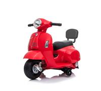 Moto Elettrica per Bambini Licenza Ufficiale Piaggio Vespa GTS Rossa con Batteria al Litio e Clacson