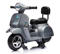 Moto Elettrica per Bambini P i a g g i o M i n i V e s p a Small PX 6V - Con MP3, USB, Suoni Realistici, Luci LED - Mini Scooter Elettrico per Bambini 3-5 Anni - Design Originale Vespa (GRIGIO)