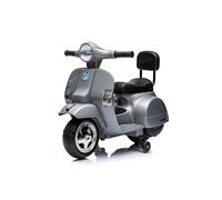 Moto Elettrica per Bambini Piaggio Mini Vespa Small PX 6V - Mp3 - USB - Suoni - Luci Led (Grigio)