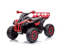 Moto Elettrica per Bambini Realistica Quad ATV 1.0 12V Rossa