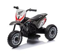 Moto Elettrica per bambini Triciclo Mini Cross Honda CRF450L Trimoto da Cross 6 Volt con Suoni integrati Grigio