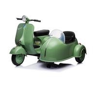 Moto Elettrica Per Bambini Vespa Sidecar Big 12V-Verde