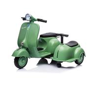 Moto Elettrica Per Bambini Vespa Sidecar Small 6V-Verde