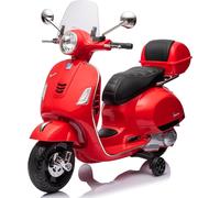 Moto Elettrica Scooter Per Bambini Vespa Piaggio GTS Super 12V con Bauletto MP3