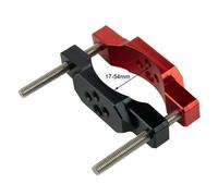 Moto Fendinebbia Supporto Forcella Morsetto 17-54mm Rosso Alluminio Inox
