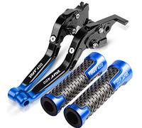 Moto freno e frizione Per ホンダ用 RVF400 RVF 400 2019 2020 Allieasers Pieghevole Leve Del Freno Antografico Allungabile Leve Per Impugnature Le Impugnature Terminano Accessori Per Moto CNC(Black Blue)