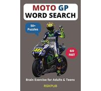 Moto GP Word Search: 50+ Challenging Puzzles | great for Gifts, Road Trips, Airplane Rides, Camp Site, Beach, and Wait Times | Easy-Read-Print | 6x9 in, 112 pages