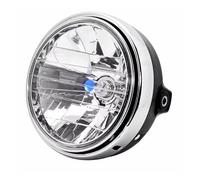 Moto Gruppo Ottico Anteriore Faro Rotondo Moto H4 LED 7 Pollici Per CB400 900 Per CB1300 Per Faro Moto Per CBHornet Led Moto Fari Gruppo(White)