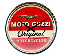 Nostalgic-Art Orologio da muro retrò, Ø 31 cm, Moto Guzzi - Original Motorcycles - Idee regalo per motociclisti, Official License Product (OLP), decorazione per la cucina grande, design vintage