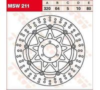 Moto Guzzi V7 750 per Moto 2010-2014 TRW Rotondo Galleggiante Disco Freno MSW211