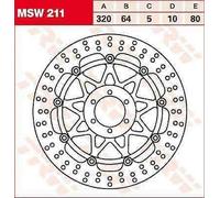 Moto Guzzi V7 III 750 per ABS 2017-2020 TRW Rotondo Floating Disco Freno MSW211