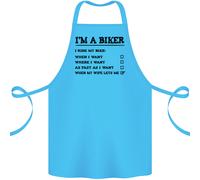 Moto I'M A Biker Quando My Wife Divertente Cotone Grembiule 100% Biologico