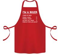 Moto I'M A Biker Quando My Wife Divertente Cotone Grembiule 100% Organico
