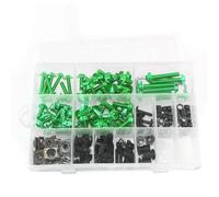 Moto In Alluminio Parabrezza Carena Bullone Dado Vite Di Fissaggio Clip Per Rs 125 Rsv4 Rs4 Per Tuono V4 1100 Per Buell Xb12 Acciaio(Green)
