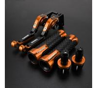 Moto in alluminio per YAMAHA TDR250 1988-1992 Leve freno frizione regolabili Estremità manopole manubrio(Orange1)